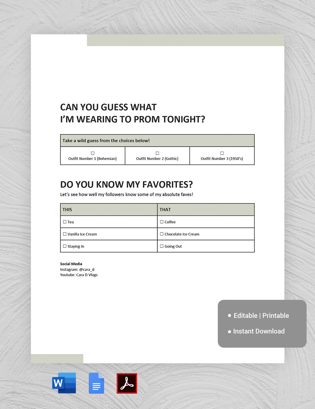 Free Quiz Form Templates - Download In Word, Google Docs, Pdf intended for Quiz Sample Template