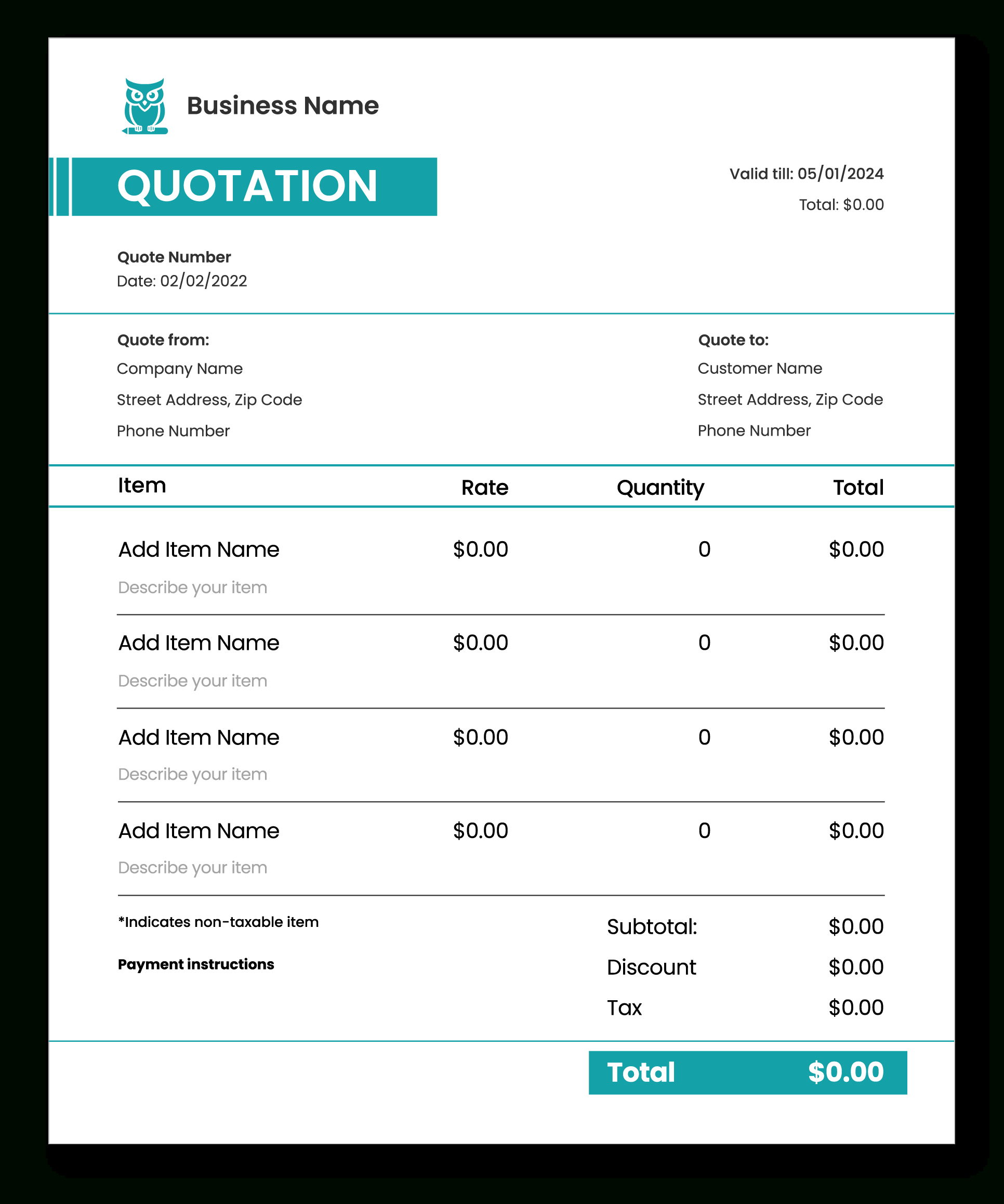 Free Quotation Templates Download In Excel, Doc &amp;amp; Pdf intended for Quote Sample Template