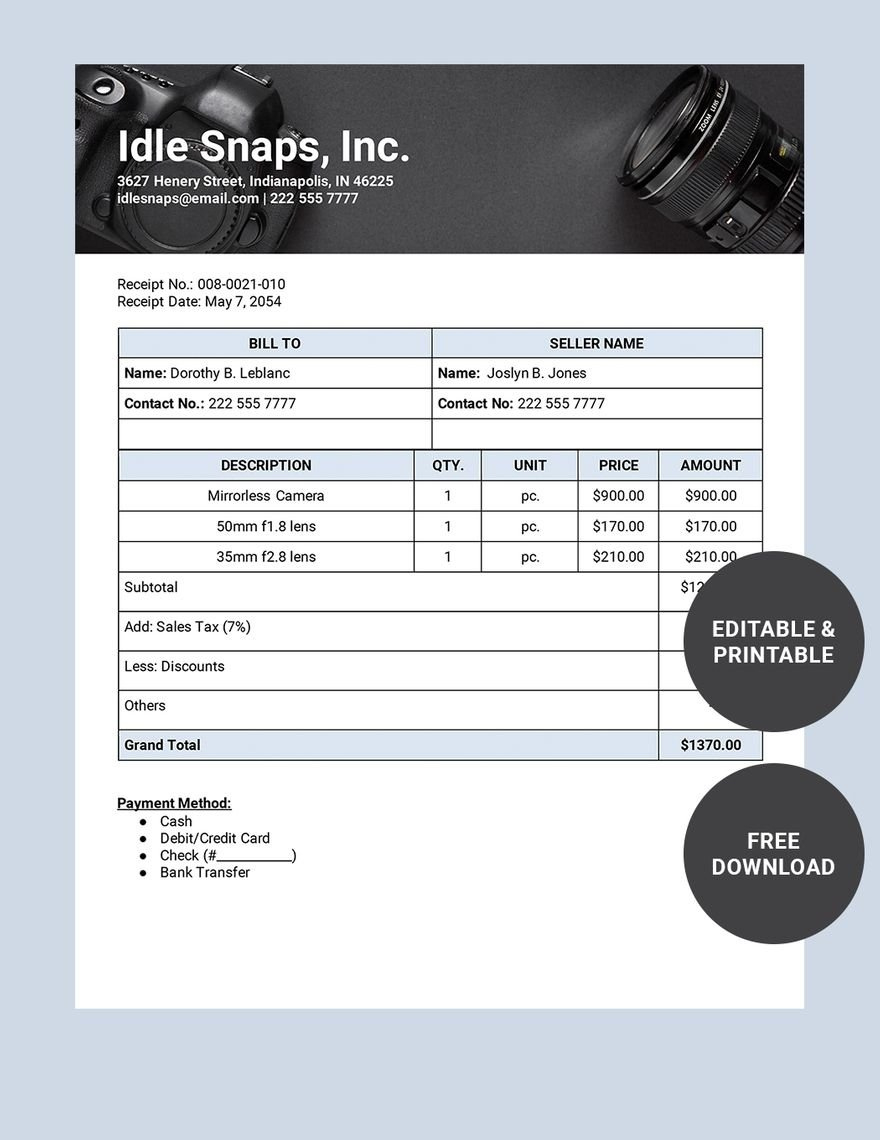 Free Receipt Book Templates - Download In Word, Google Docs, Excel with regard to Receipt Book Templates Sample