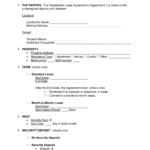 Free Rental / Lease Agreement Templates (15)   Pdf | Word – Eforms In Lease Agreement Sample Template