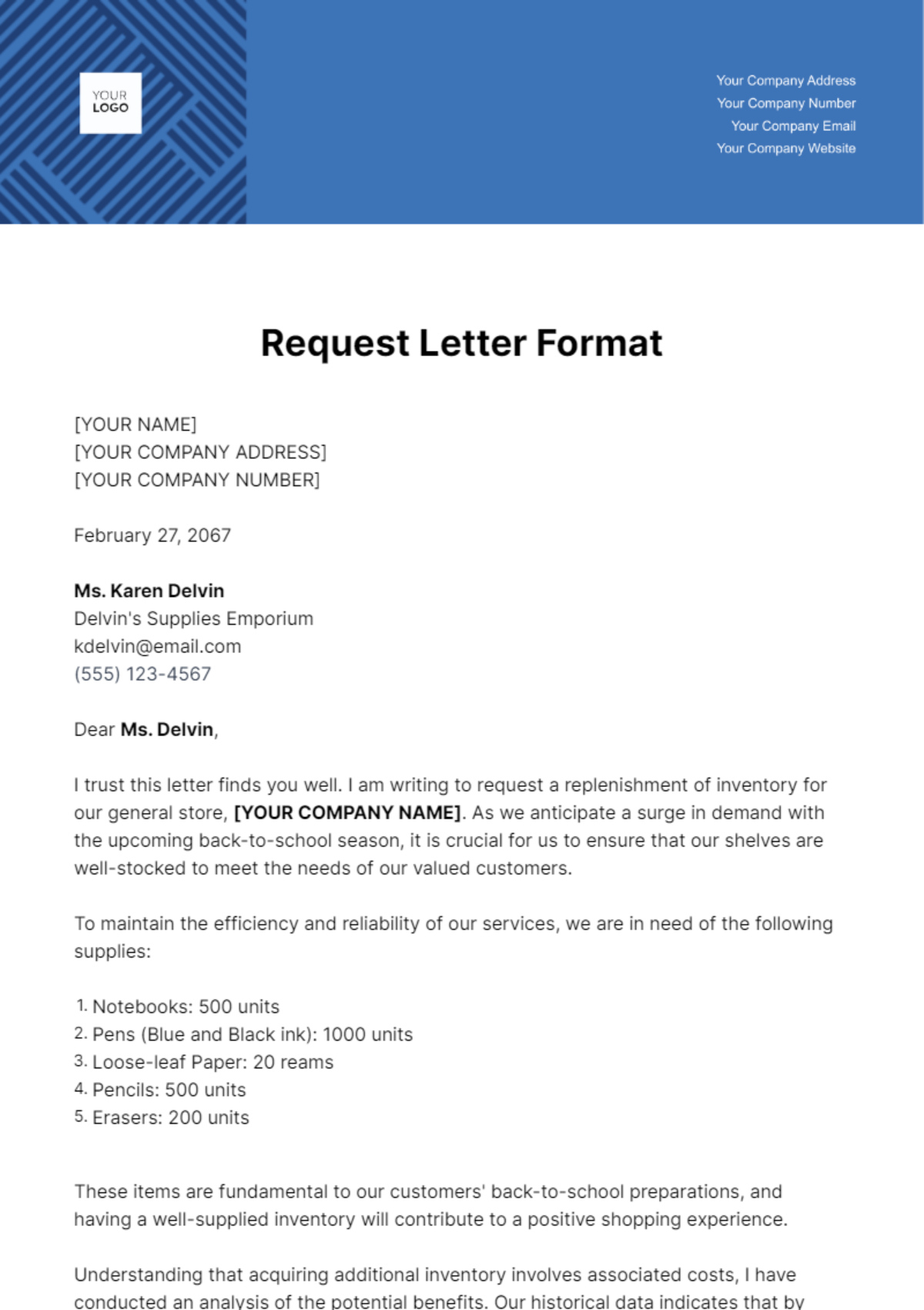 Free Request Letter Templates &amp;amp; Examples - Edit Online &amp;amp; Download with regard to Request Letter Sample Template