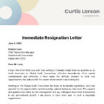 Free Resignation Letter Templates & Examples   Edit Online Throughout Free Resignation Letter Sample Templates