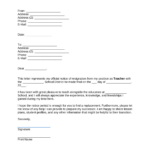 Free Resignation Letters | Templates (12)   Pdf | Word – Eforms Regarding Resignation Letter Template Sample