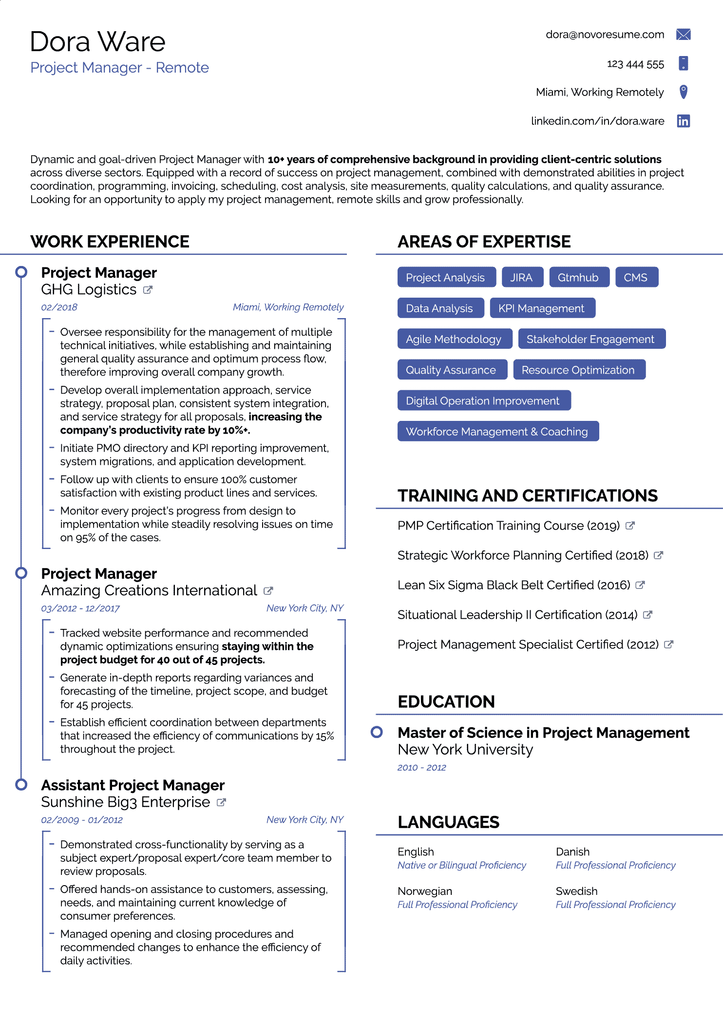 Free Resume Templates For 2024 [Download Now] inside Professional Resume Template Free Sample