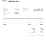 Free Sales Invoice Template. Customize And Send In 90 Seconds Within Sales Invoice Template Sample