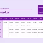 Free Schedule Templates | Microsoft Create Throughout Employee Work Schedule Template Sample