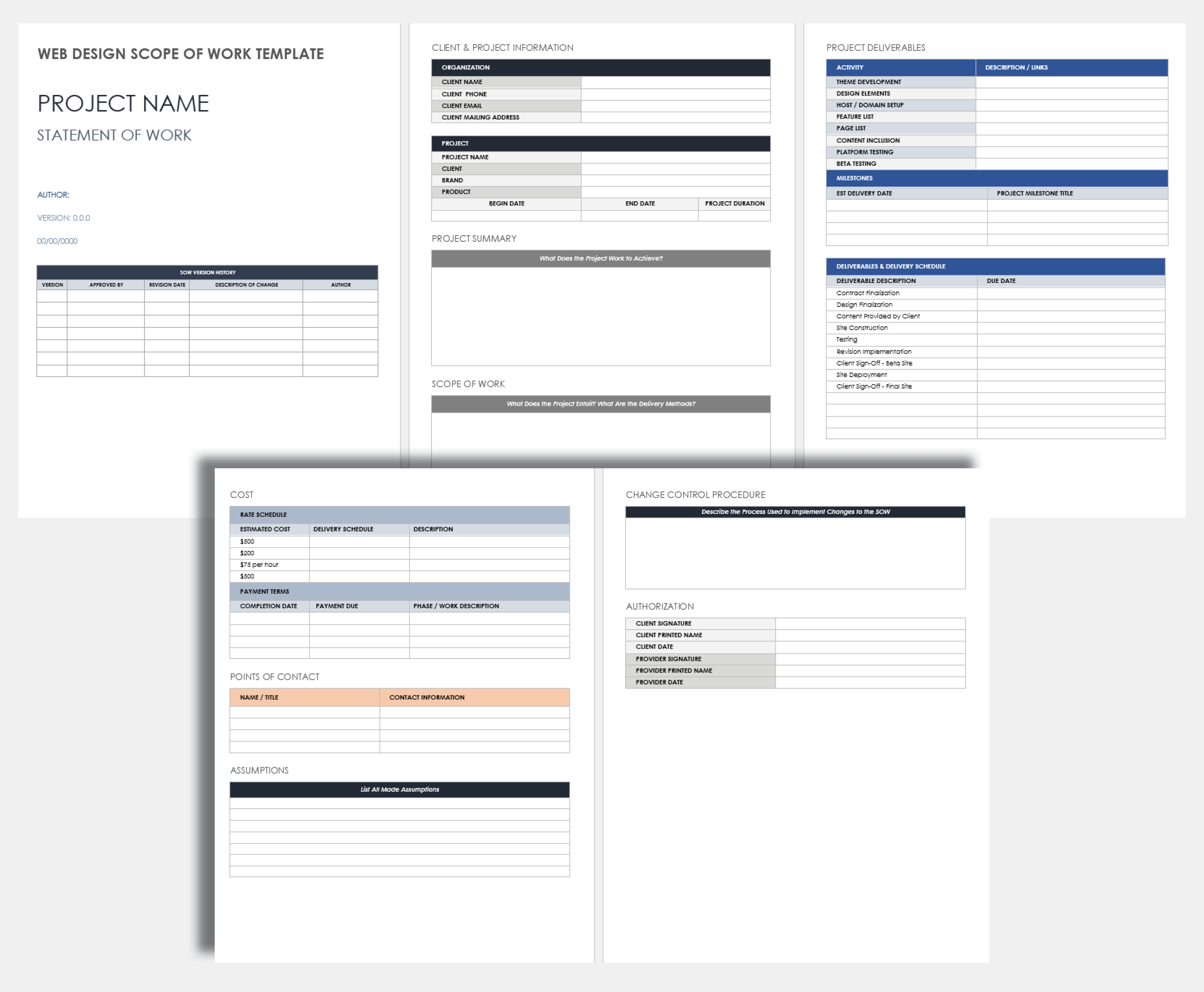 Free Scope Of Work Templates | Smartsheet intended for Scope Of Work Template Sample