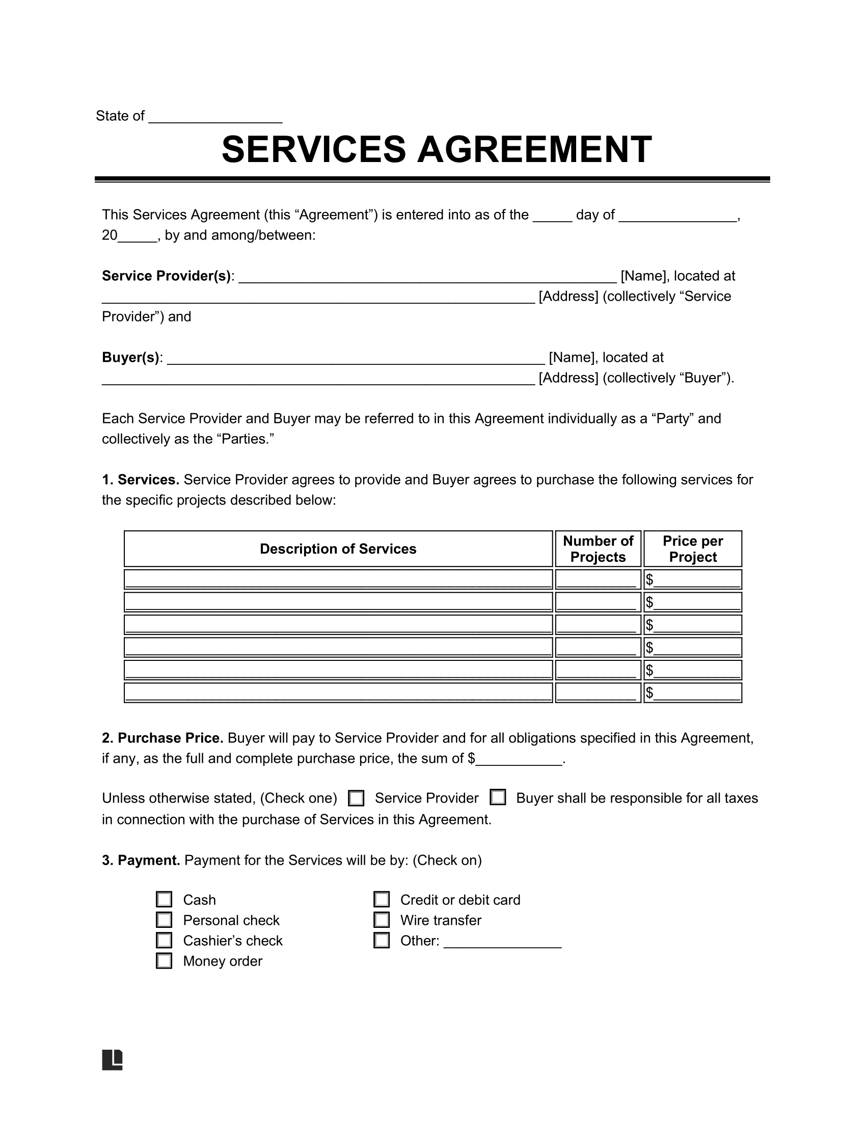 Free Service Agreement Template (Generic &amp;amp; 25 Types)| Pdf &amp;amp; Word for Agreement Template Sample