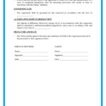 Free Service Contract Template For Agreement Contract Sample Template