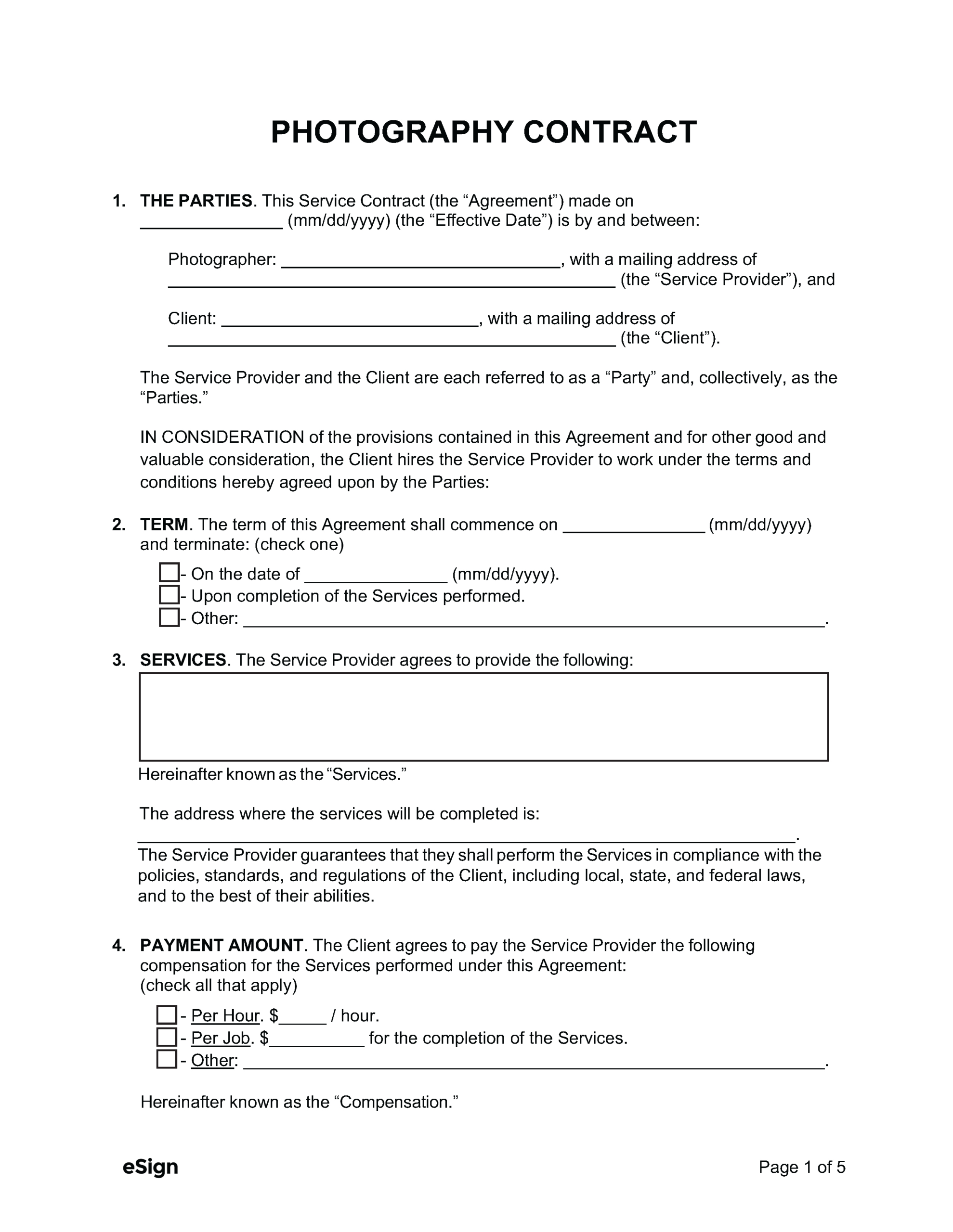 Free Service Contract Templates (20) | Pdf | Word regarding Contract Agreement Template Sample