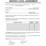 Free Service Level Agreement (Sla) Template | Pdf & Word Throughout Free Service Level Agreement Sample Template