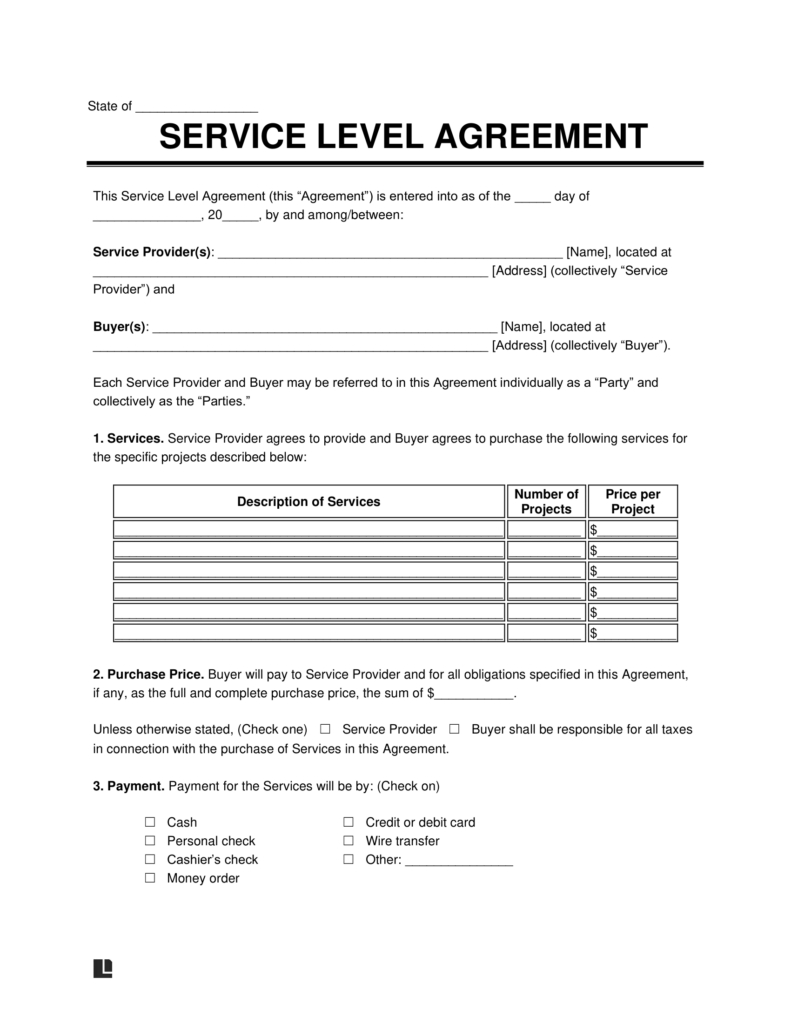 Free Service Level Agreement (Sla) Template | Pdf &amp;amp; Word throughout Free Service Level Agreement Sample Template