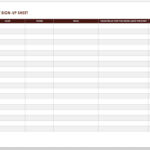 Free Sign In And Sign Up Sheet Templates | Smartsheet Inside Sign In Sheet Sample Template