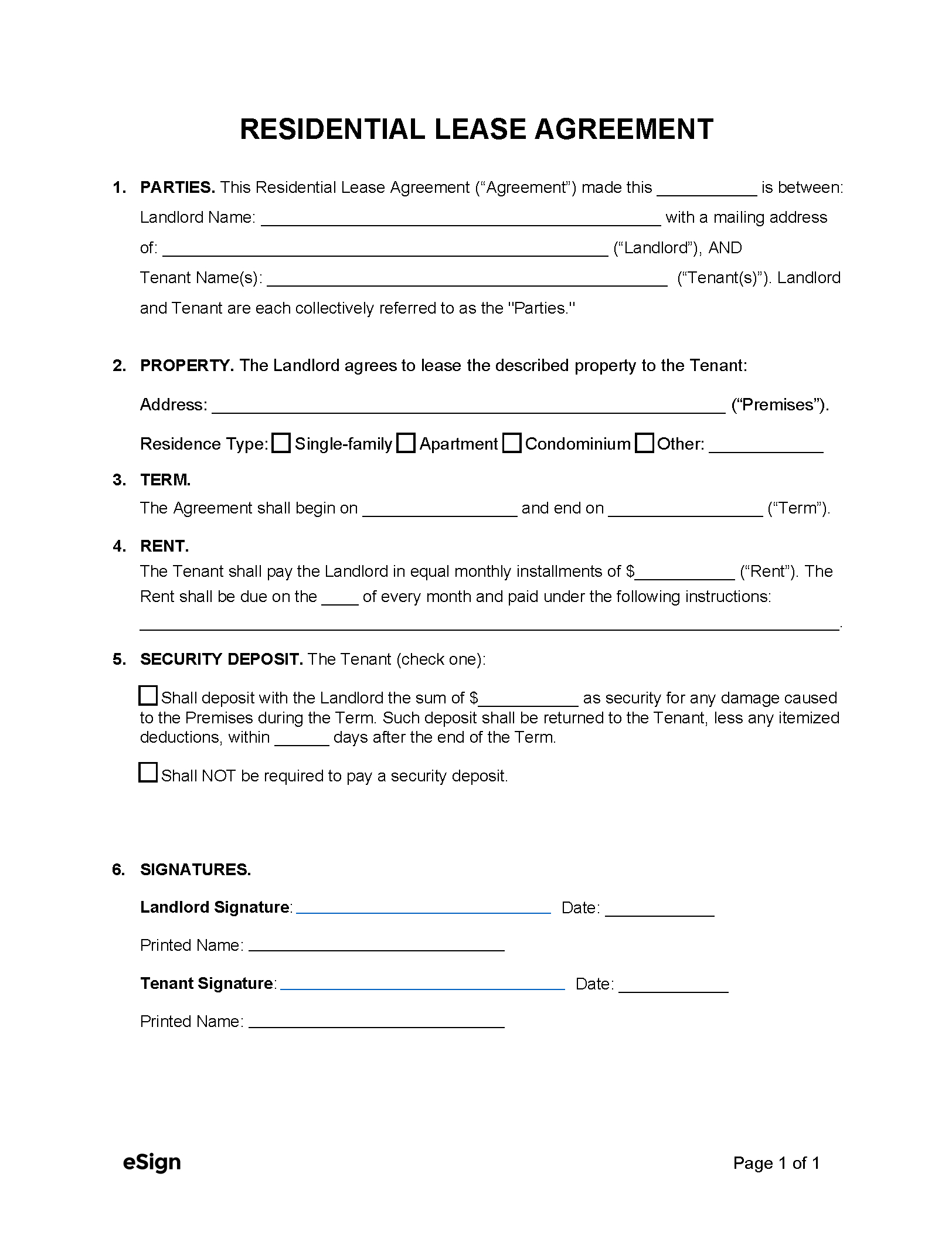 Free Simple (1-Page) Lease Agreement Template | Pdf | Word for Photo Release Form Template Sample