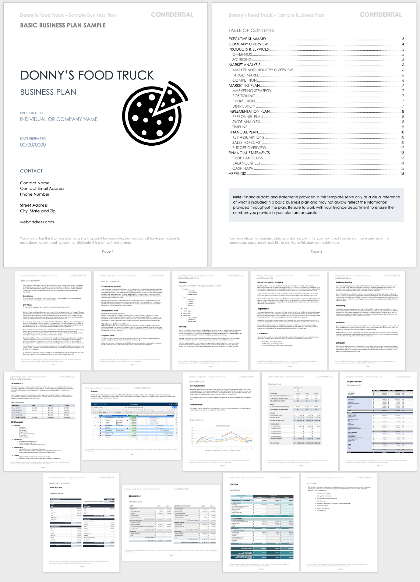 Free Simple Business Plan Templates | Smartsheet for Free Business Plan Sample Template