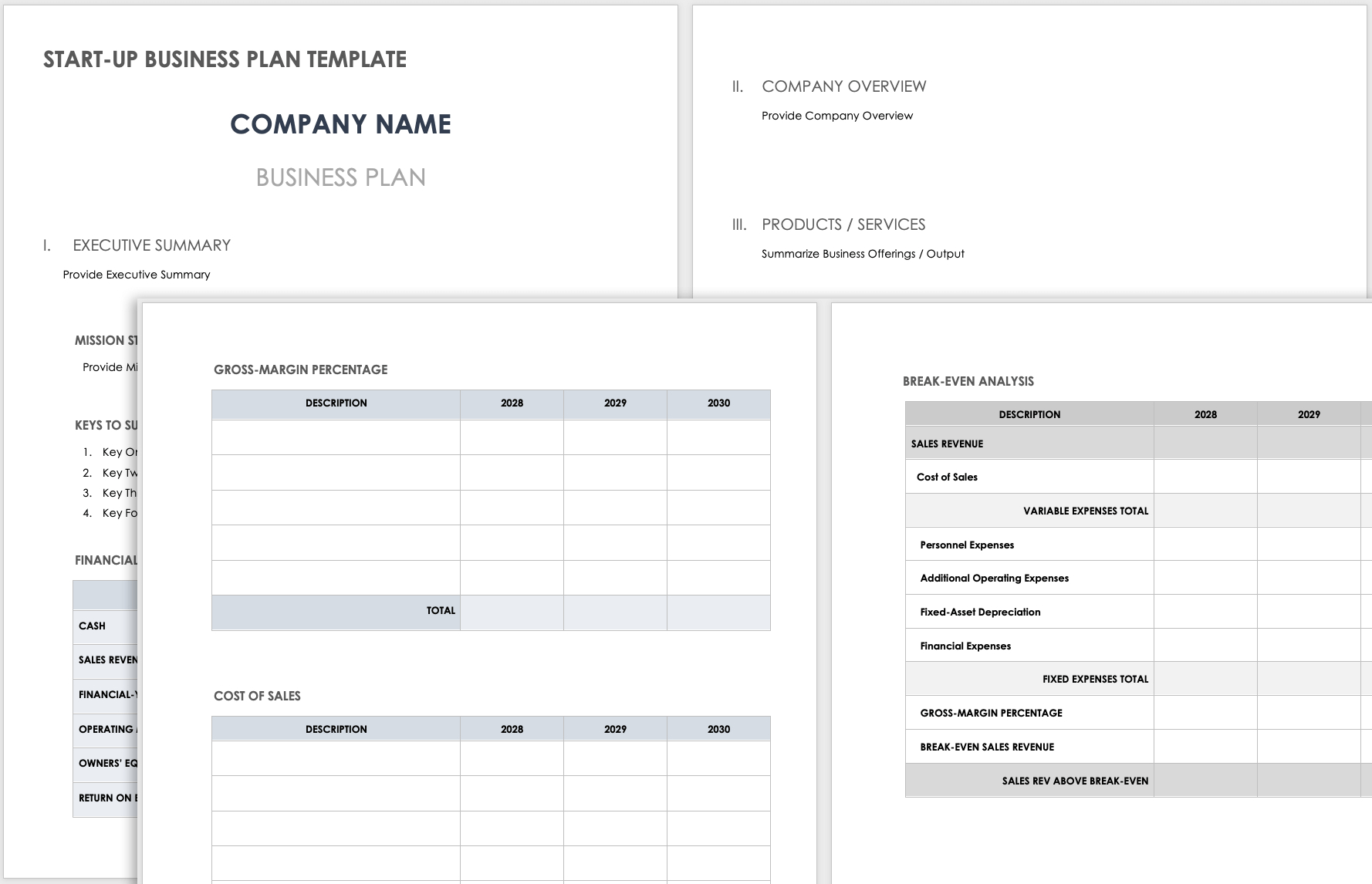 Free Simple Business Plan Templates | Smartsheet intended for Business Plan Templates And Samples