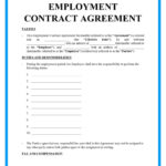 Free Simple Employment Contract Sample Throughout Employment Contract Template Sample