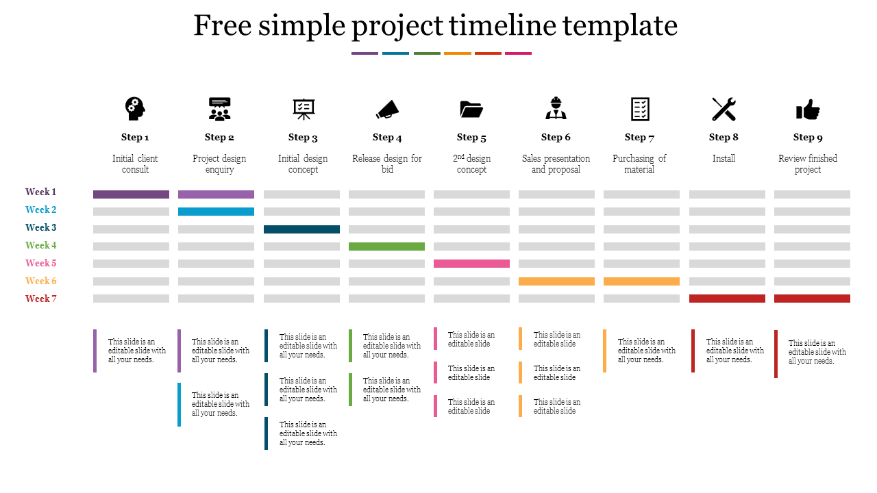 Free Simple Project Timeline Template Ppt And Google Slides with regard to Free Timeline Sample Templates