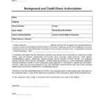 Free Tenant Background Check Authorization Form | Pdf & Word Throughout Sample Background Check Release Form Template