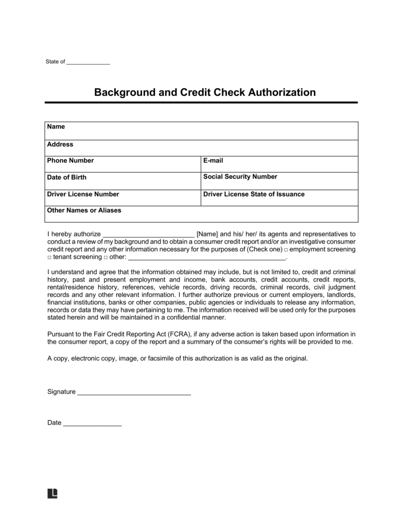 Free Tenant Background Check Authorization Form | Pdf &amp;amp; Word throughout Sample Background Check Release Form Template