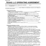 Free Texas Llc Operating Agreement Template | Pdf & Word In Llc Operating Agreement Sample Template