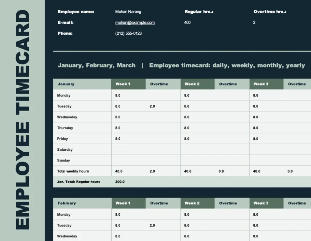 Free Timesheet Templates | Microsoft Create pertaining to Time Cards Sample Template