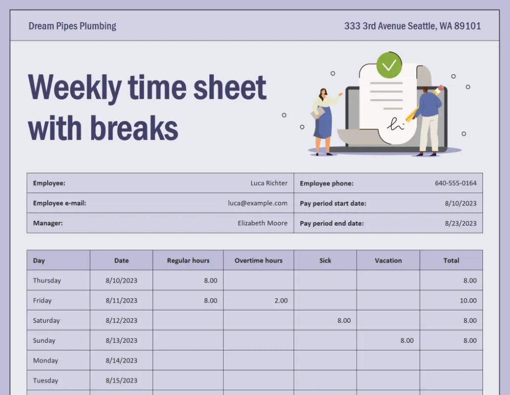 Free Timesheet Templates | Microsoft Create regarding Time Cards Sample Template