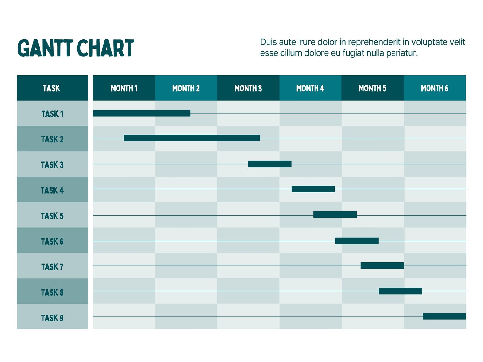 Free To Customize Gantt Chart Templates | Canva in Gantt Chart Sample Template