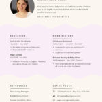 Free To Edit And Print Babysitter Resume Templates | Canva With Regard To Nanny Resume Sample Templates