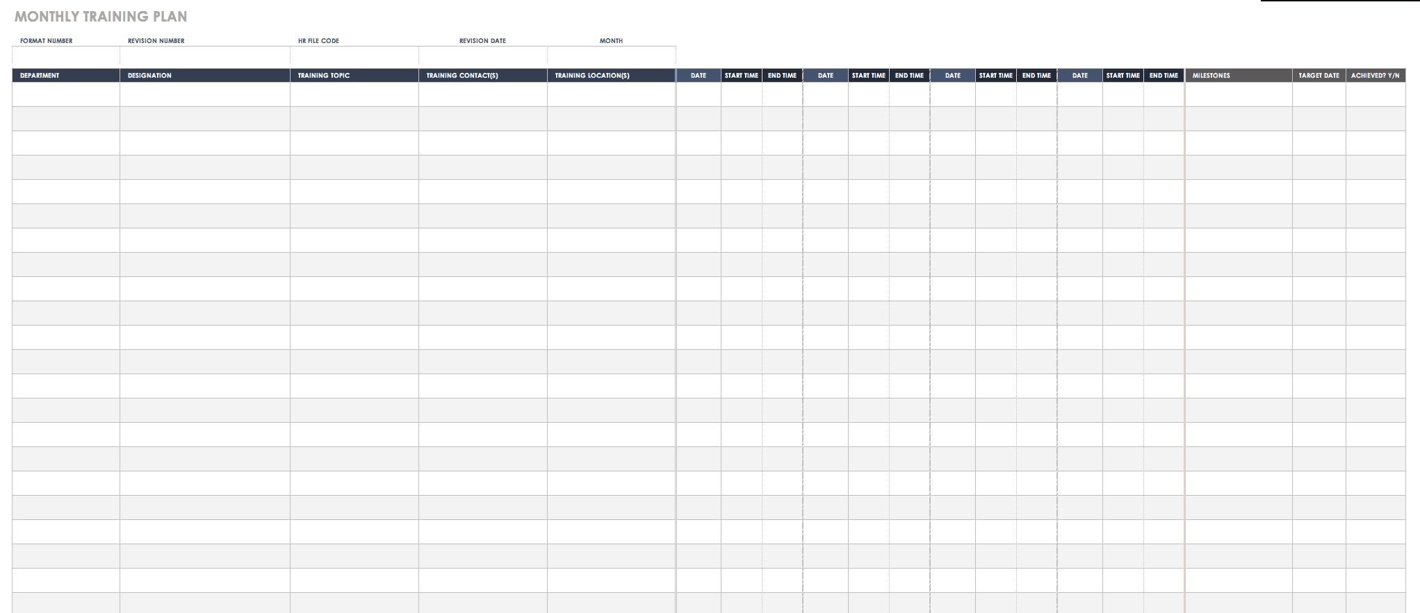 Free Training Plan Templates For Business Use | Smartsheet regarding Training Plan Template Sample