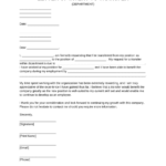 Free Transfer Department/Job Letter Of Intent Template   Pdf With Job Transfer Letter Sample Templates