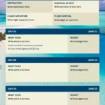 Free Travel Itinerary Templates To Edit And Print Inside Travel Itinerary Sample Template