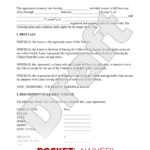 Free Vehicle Lease Agreement: Make & Sign   Rocket Lawyer With Car Lease Agreement Sample Template