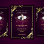 Free Wedding Invitation Card Template – Graphicsfamily With Free Invitations Sample Templates