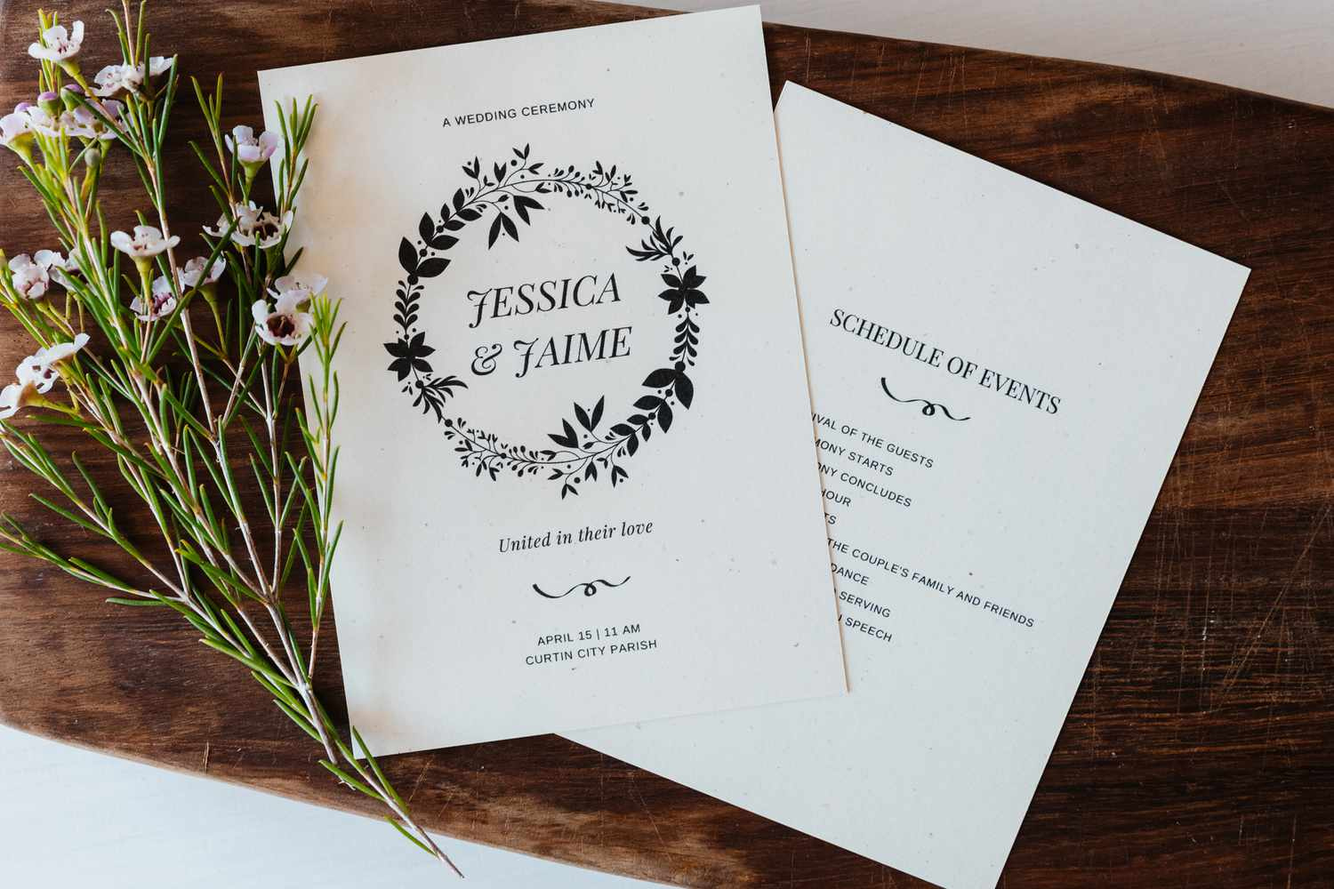 Free Wedding Program Templates You Can Customize pertaining to Free Sample Wedding Programs Templates