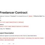 Freelancer Contractlegal Stuff | Notion Template Within Freelance Contract Sample Template