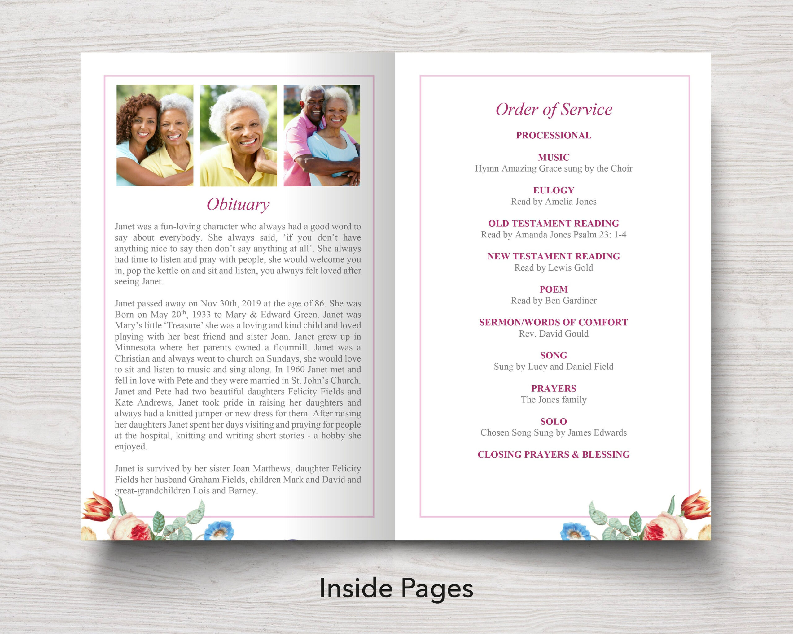 Funeral Program Template Obituary Template Celebration Of Life within Funeral Program Template Sample