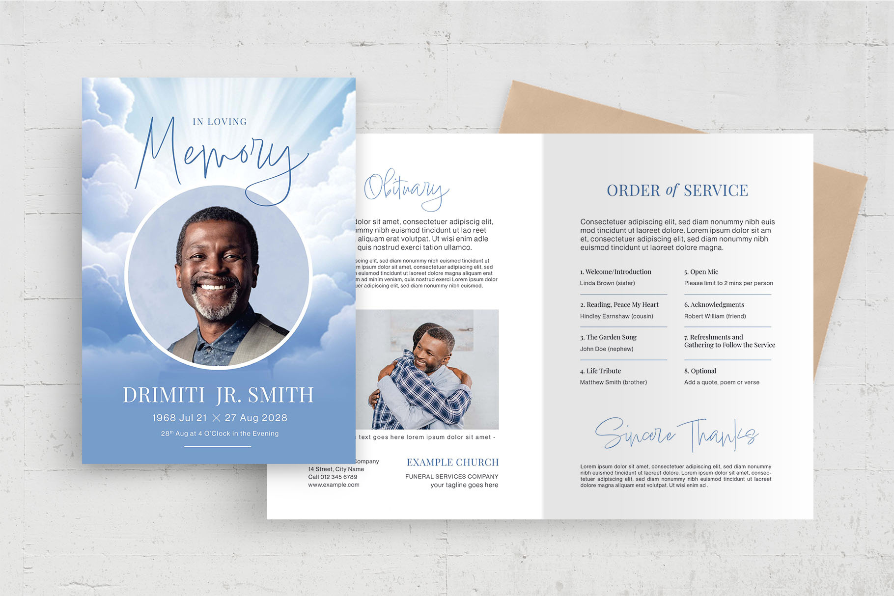 Funeral Program Template [Psd] - Brandpacks regarding Free Sample Funeral Program Template