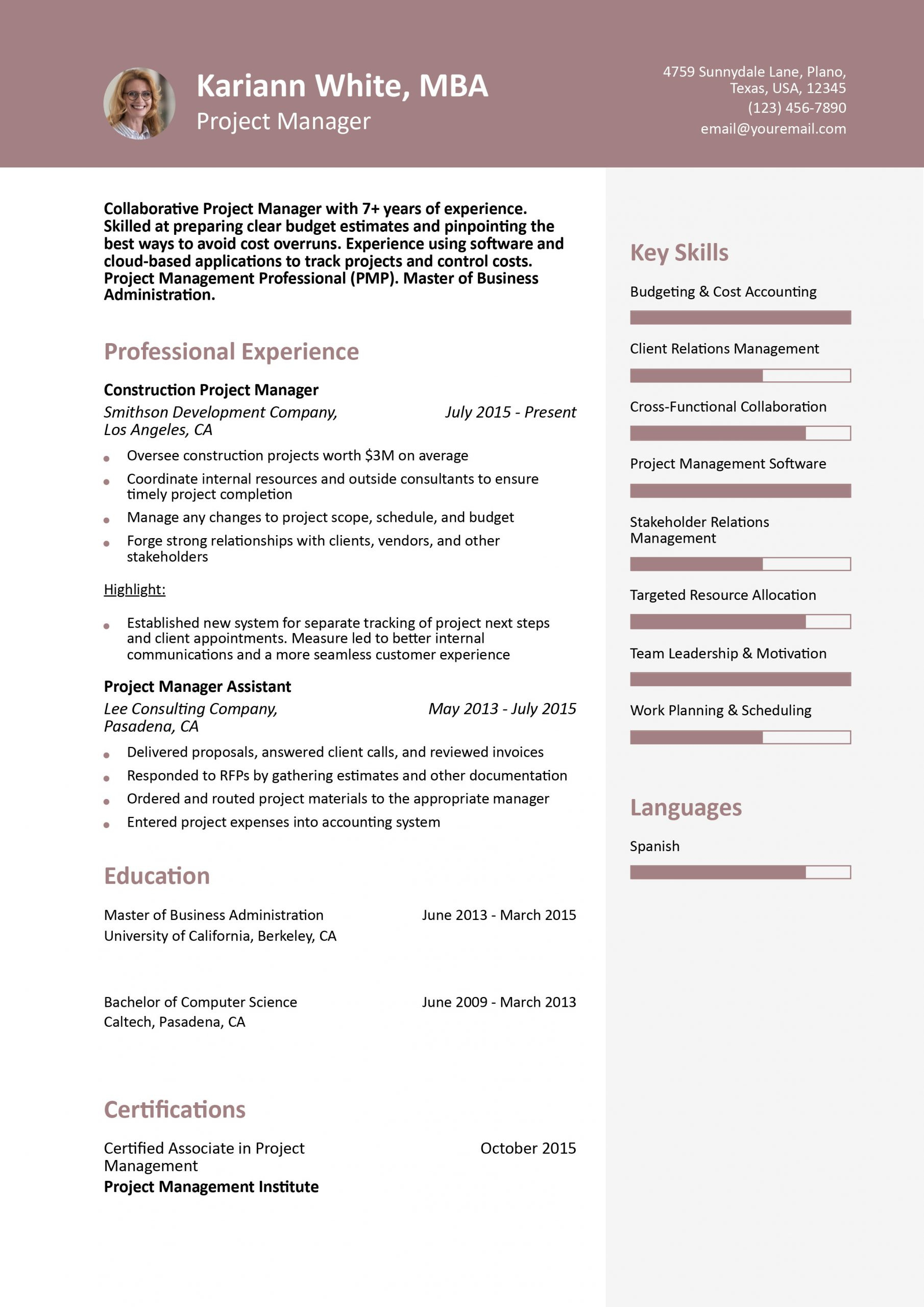 General Resume Examples And Templates For 2024 - Resumebuilder intended for General Resume Sample Templates