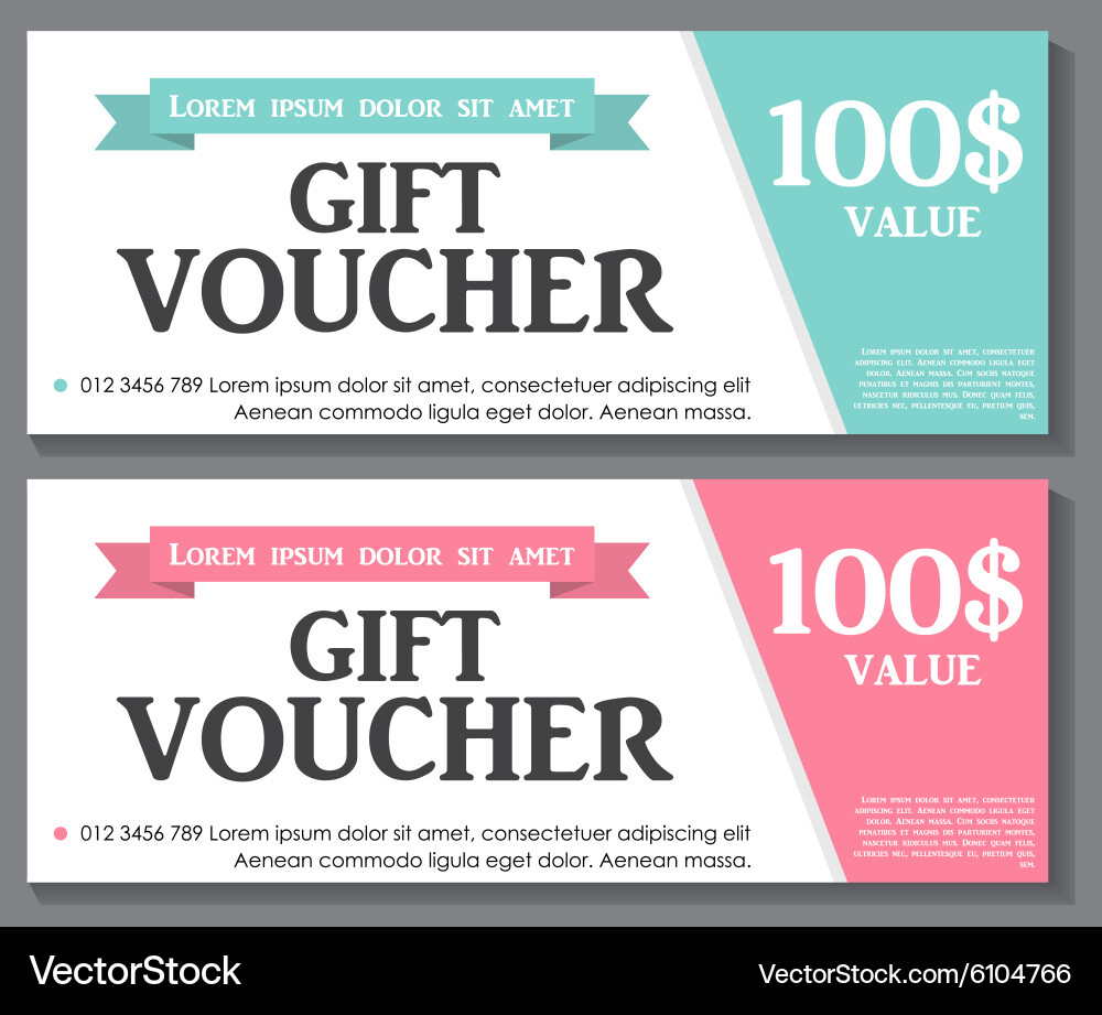 Gift Voucher Template With Sample Text Royalty Free Vector intended for Gift Voucher Sample Template