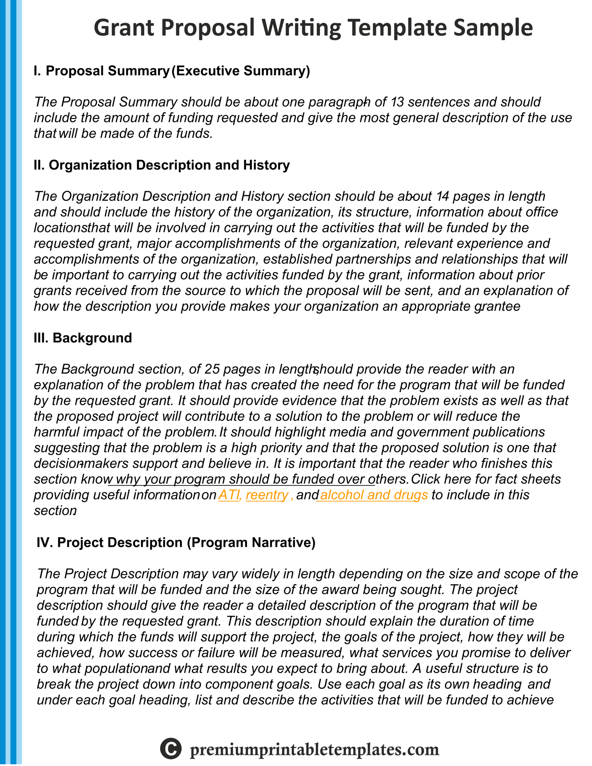 Grant Writing Proposal Sample [Pack Of 5] for Grant Proposal Template Sample