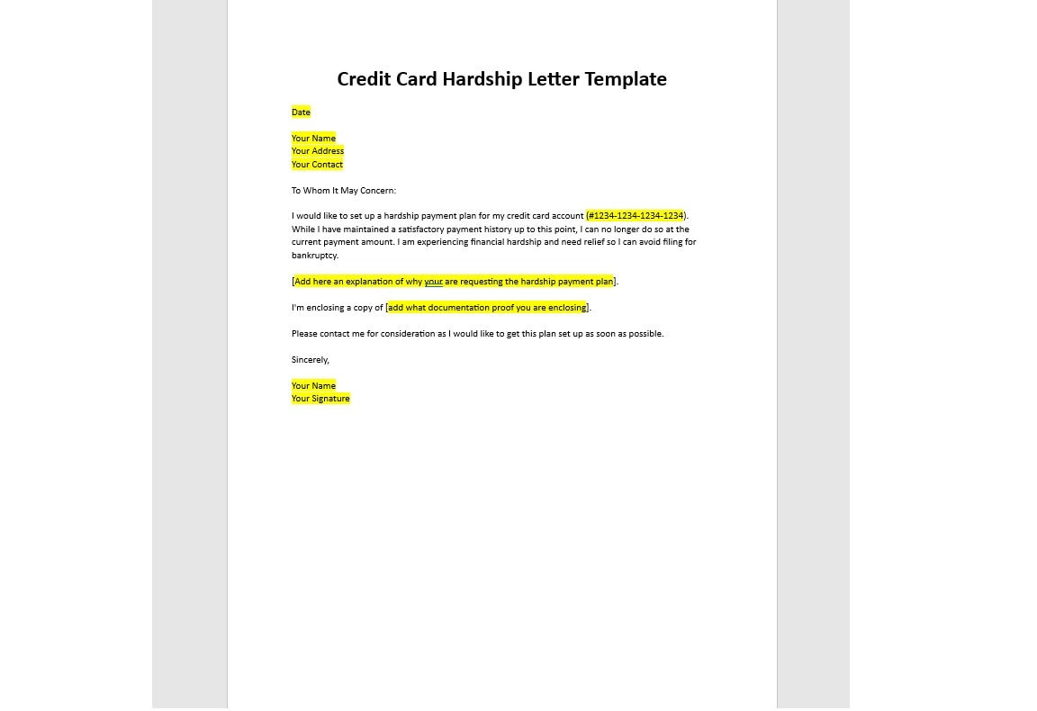 Hardship Template - Etsy pertaining to Timeshare Owner Medical Hardship Template Sample