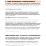 Hazard Communication Policy Template Within Hazard Communication Program Sample Template