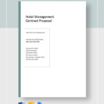 Hotel Management Contracts Proposal Template In Word, Pages In Hotel RFP Sample Template