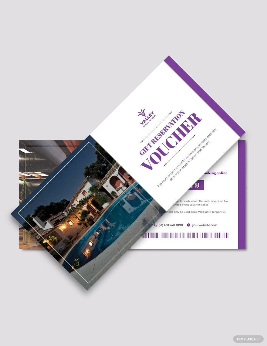 Hotel Reservation Voucher Template In Psd, Illustrator - Download intended for Hotel Voucher Sample Template