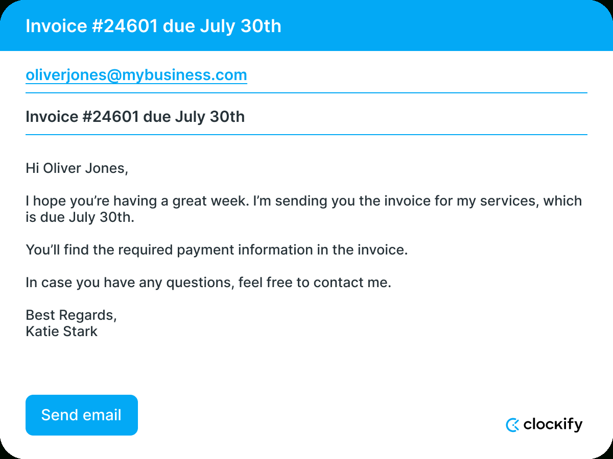How To Ask For Payment Professionally: Templates And Tips with Invoice Email Sample Template