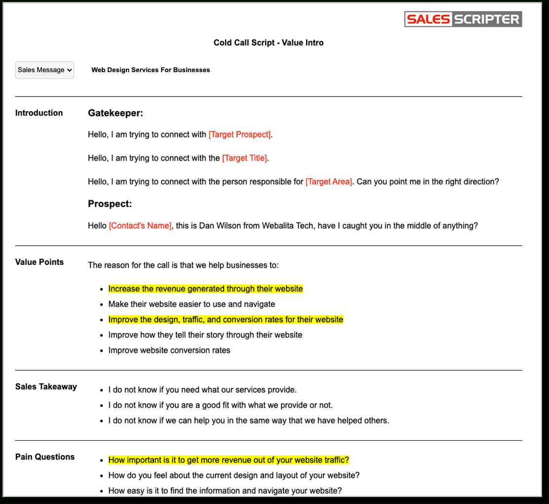 How To Build A Winning Sales Pitch Script (+ Examples) | Whatfix in Sales Dialogue Sample Template