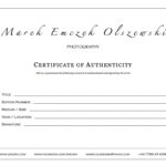 How To Create A Certificate Of Authenticity For Your Photography With Certificate Of Authenticity Sample Template