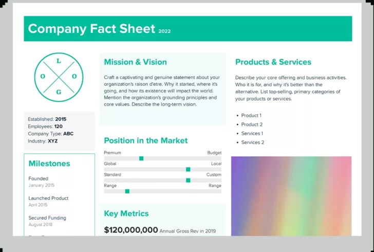 Fact Sheet Sample Template