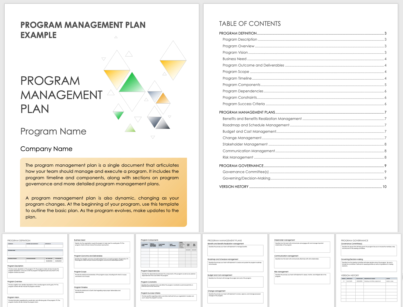 How To Create A Program Management Plan | Smartsheet within Program Management Plan Sample Template